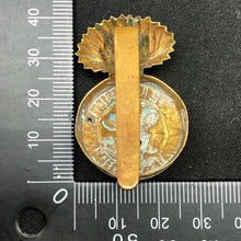 Load image into Gallery viewer, Genuine WW2 British Army Brass Cap Badge - Royal Welch Fusiliers - The Militaria Shop