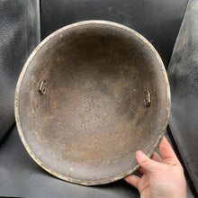 Charger l'image dans la galerie, Original British/Canadian Army WW2 Mk3 Turtle High Rivet Combat Steel Helmet - The Militaria Shop