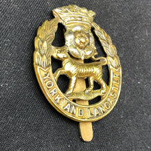 Load image into Gallery viewer, Original WW2 British Army Cap Badge - York and Lancaster Regiment - The Militaria Shop