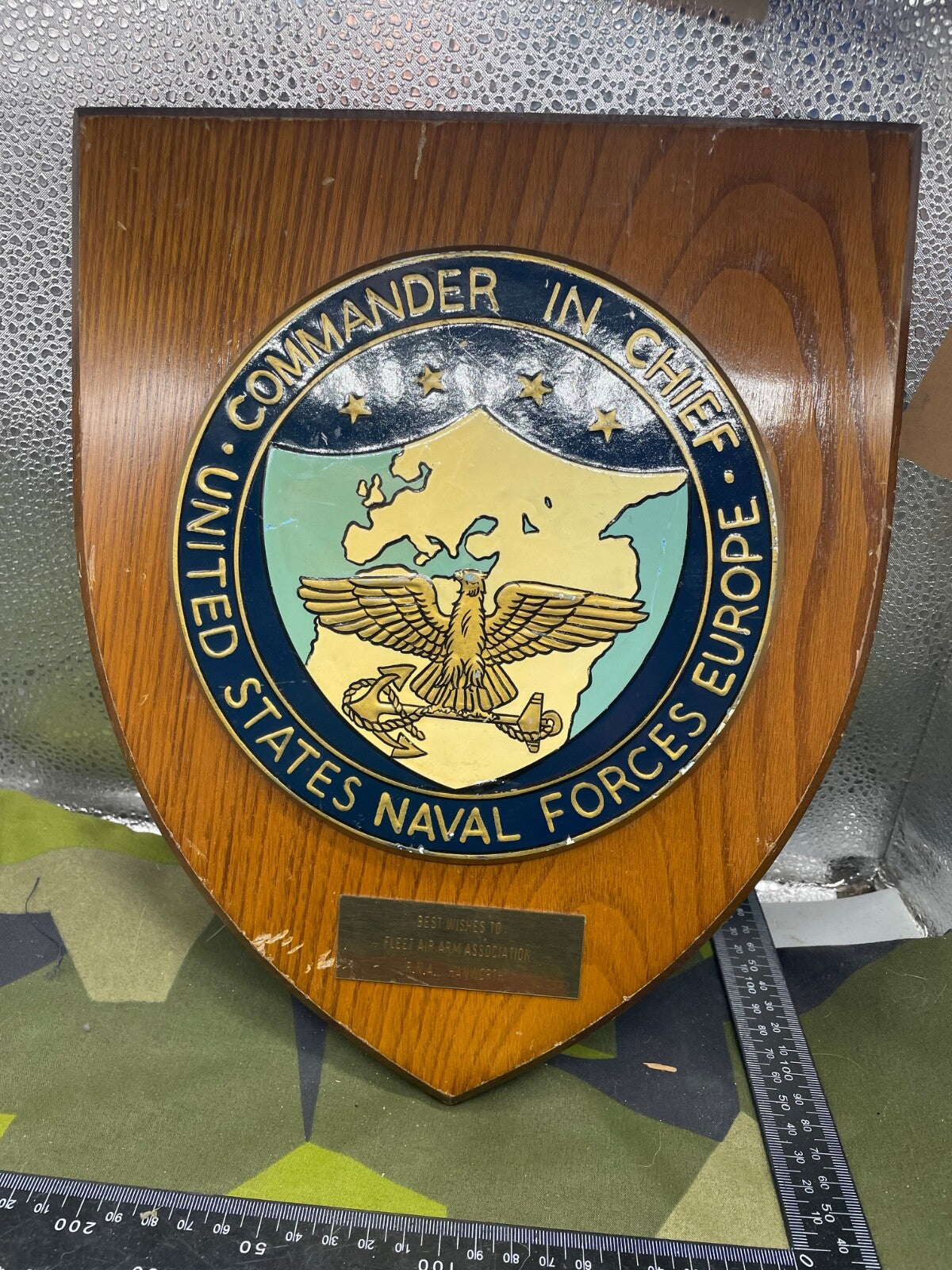 Original Wall Plaque - United States Naval Forces Commander in Chief - The Militaria Shop