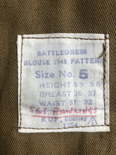 Load image into Gallery viewer, Genuine British Army Battledress Jacket - Size 37" Chest - RASC Sergeant - The Militaria Shop