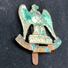 Load image into Gallery viewer, Genuine WW2 British Army Brass Cap Badge - Royal Scots Greys - The Militaria Shop