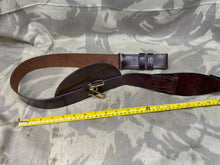 Load image into Gallery viewer, Original British Army Officer's Brown Leather Sword Belt - No Buckle - The Militaria Shop