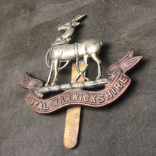 Load image into Gallery viewer, Original WW2 British Army Cap Badge - Royal Warwickshire - The Militaria Shop