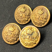 Charger l'image dans la galerie, Original British Great Western Railway Buttons - x4 - The Militaria Shop