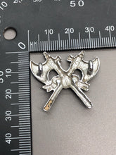 Load image into Gallery viewer, Original Cap Badge - Fire Brigade Crossed Axes - The Militaria Shop