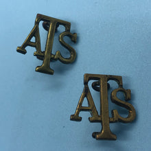 Load image into Gallery viewer, Genuine British Army Auxiliary Territorial Service ATS Collar Badges Pair - The Militaria Shop
