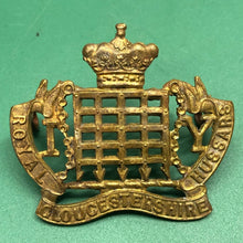 Load image into Gallery viewer, Original WW1 British Army Cap Badge - Royal Gloucestershire Hussars - The Militaria Shop
