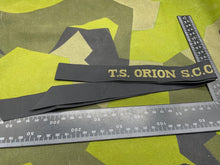 Lade das Bild in den Galerie-Viewer, Genuine British Royal Navy - TS Orion SCC Cap Tally - Full Length - The Militaria Shop