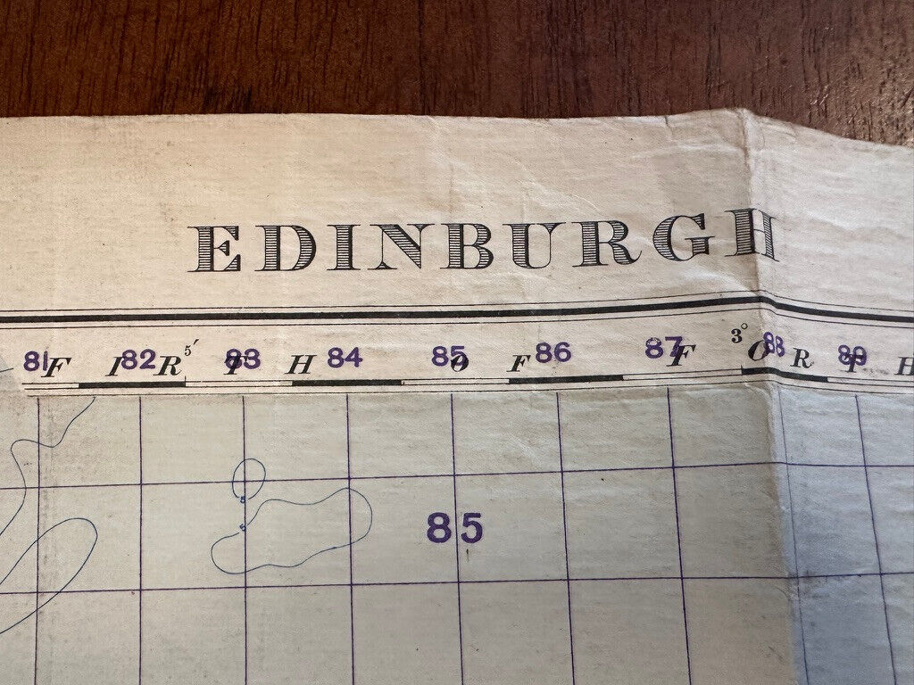 Original WW2 British Army GSGS Map of Scotland - Edinburgh - The Militaria Shop