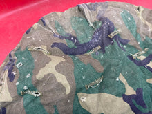 Load image into Gallery viewer, Original US Army M1 Camo Helmet Cover - Vietnam Found - Combat Worn - The Militaria Shop