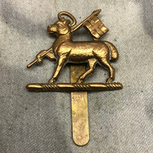 Load image into Gallery viewer, Original British Army Queen's Royal Regiment (West Surrey) Cap Badge - The Militaria Shop