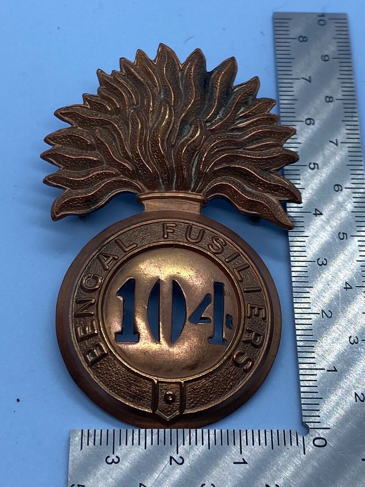 Original British Colonial Army Badge: 104th Battalion, Bengal Fusiliers Badge - The Militaria Shop