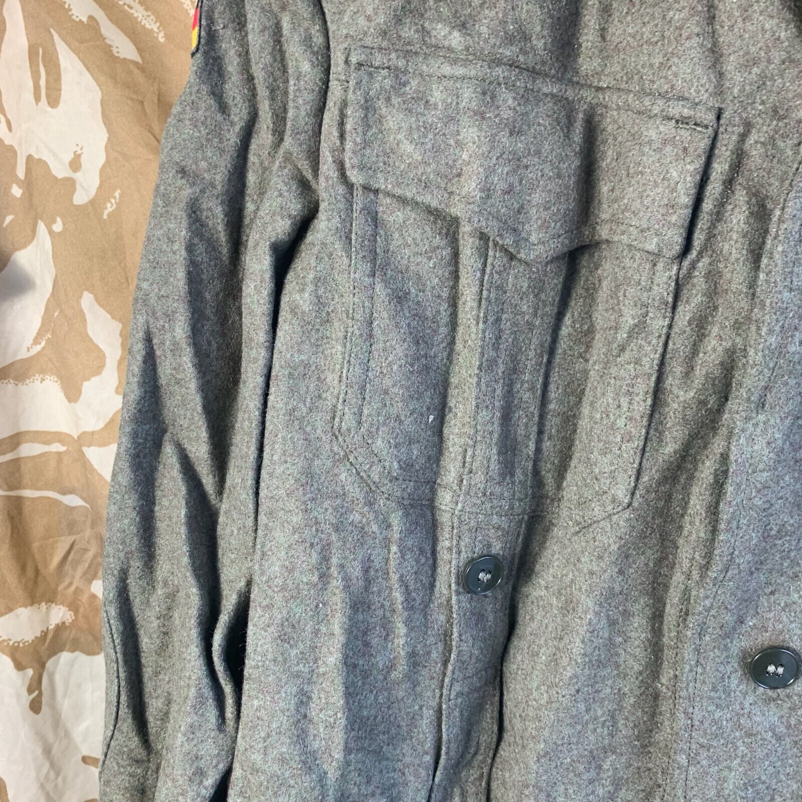 West German Field Jacket Green Wool Shirt Military Uniform Germany - 162/92 - The Militaria Shop