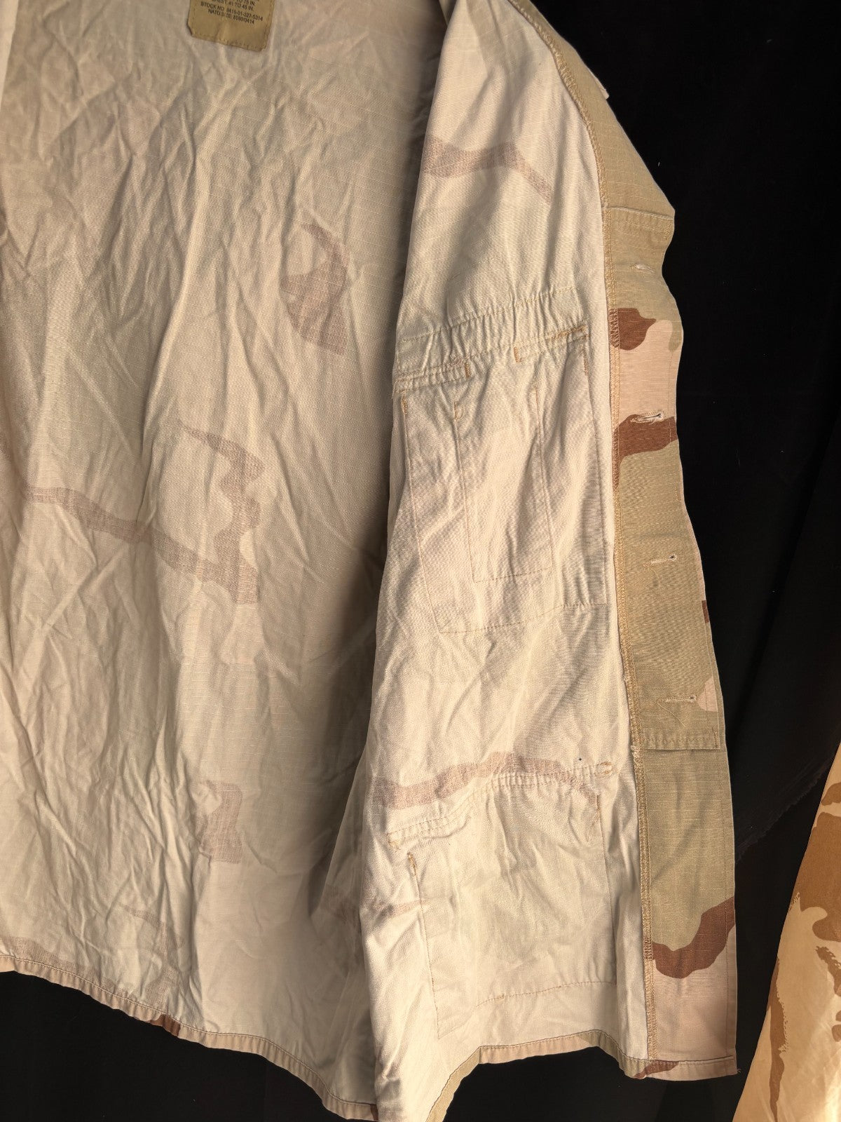 Gulf War US Army DCU Camouflaged Combat Field Coat/Jacket - Large/Long - The Militaria Shop