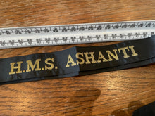 Lade das Bild in den Galerie-Viewer, Genuine British Royal Navy HMS Ashanti Cap Tally - Full Length - Mint - The Militaria Shop