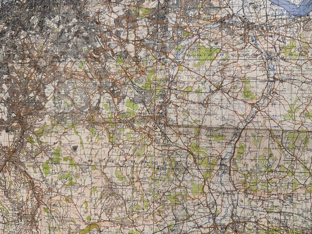 Original WW2 British Army GSGS OS Map of England - S.E London & Sevenoaks - The Militaria Shop