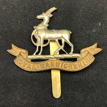 Load image into Gallery viewer, Original WW2 British Army Cap Badge - Royal Warwickshire Regiment - The Militaria Shop