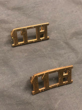 Load image into Gallery viewer, Original WW1 British Army 11th Hussars Brass Shoulder Title Pair - The Militaria Shop