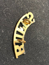 Load image into Gallery viewer, Original WW2 British Army Brass Shoulder Title - The Buffs - The Militaria Shop