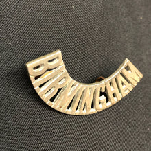 Load image into Gallery viewer, Original WW1 British Army Brass Shoulder Title - Middlesex Regiment - The Militaria Shop