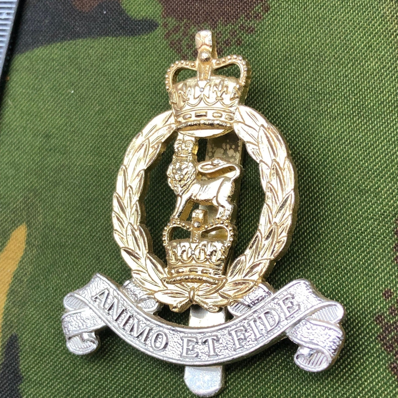 Original British Staybrite Army Cap Badge - Adjutant General's Corps - The Militaria Shop