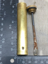 Load image into Gallery viewer, Original WW1 WW2 British Army Empty Brass Oil Bottle Lee Enfield SMLE - The Militaria Shop