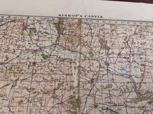 Load image into Gallery viewer, Original WW2 British Army GSGS OS Map of England - Bishop's Castle - The Militaria Shop