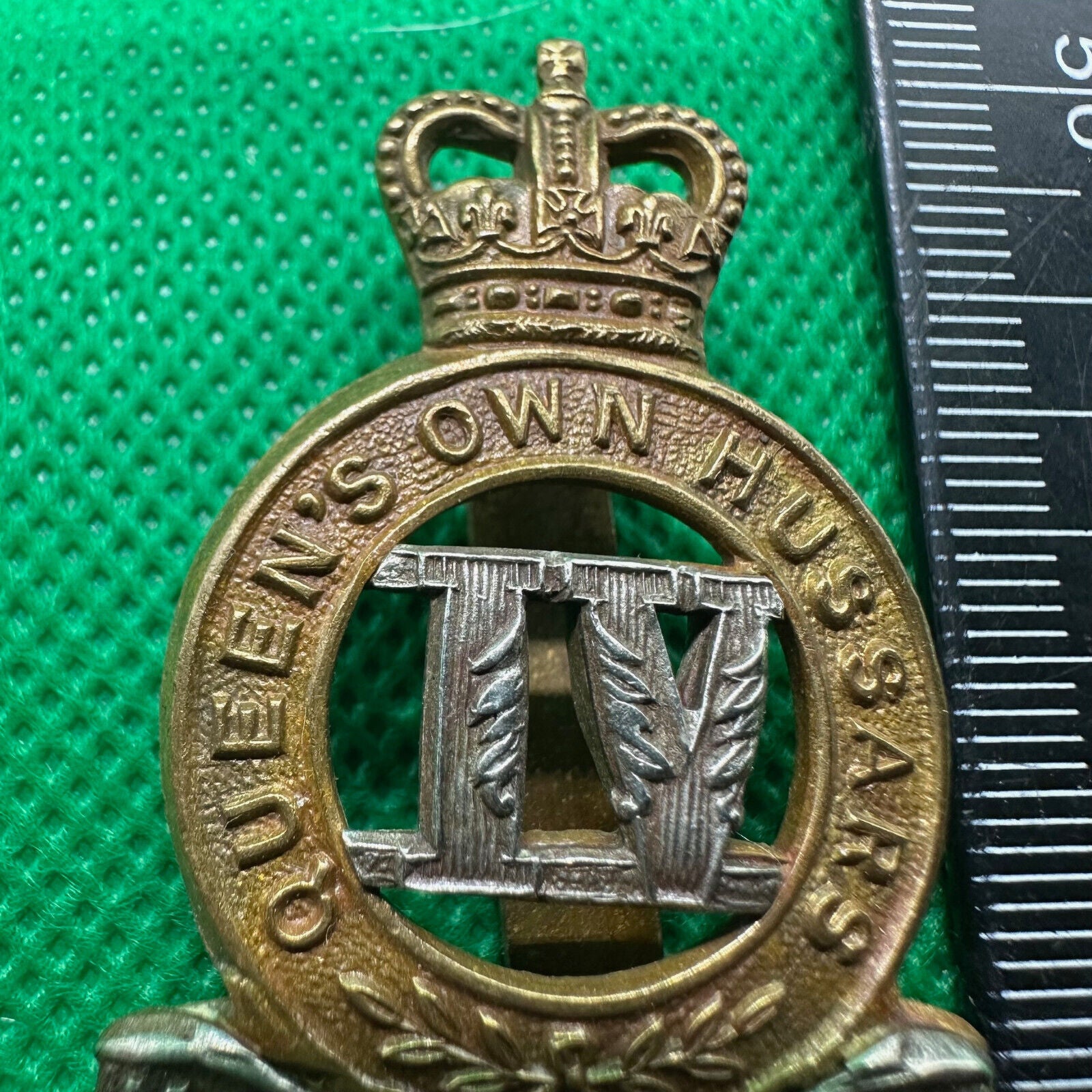 Original British Army Queen's Own Hussars Regiment Cap Badge - The Militaria Shop