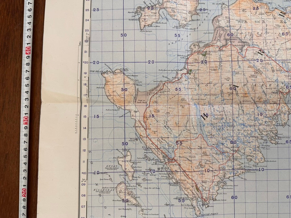 Original WW2 British Army GSGS Map of Scotland - Harris - The Militaria Shop