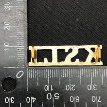 Load image into Gallery viewer, Original WW1 British Army Brass Shoulder Title KSLI King's Shropshire Light Inf - The Militaria Shop