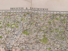 Load image into Gallery viewer, Original WW2 British Army GSGS OS Map of England - Brighton & Eastbourne - The Militaria Shop