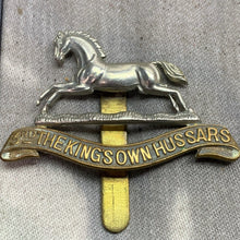 Charger l'image dans la galerie, Original WW2 British Army Cap Badge - 3rd The King's Own Hussars - The Militaria Shop