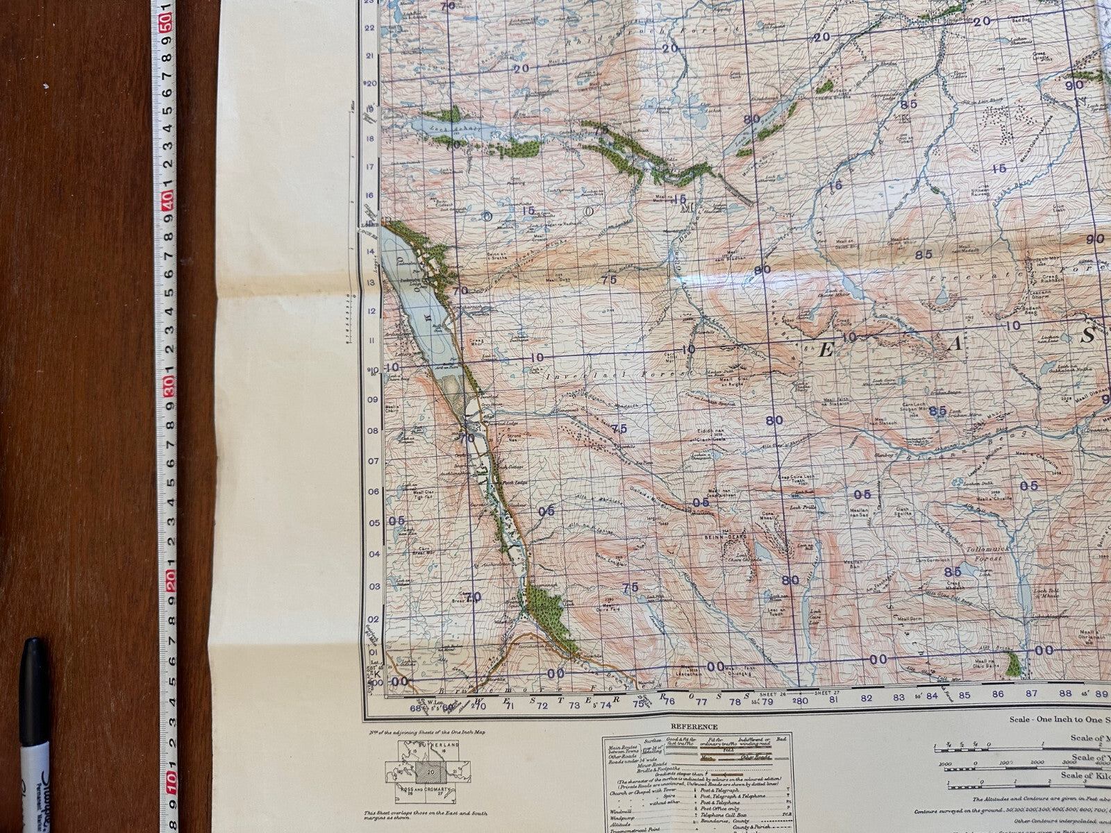 Original WW2 British Army GSGS Map of Scotland - Strath Oykell - The Militaria Shop