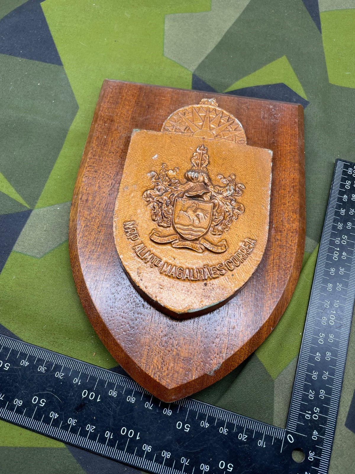 Original Portuguese Navy Wall Plaque - Admiral Magalhaeus Correa - The Militaria Shop