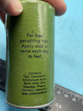 Load image into Gallery viewer, Original US Army Vietnam War Era Unissued Foot Powder - NEW OLD STOCK - The Militaria Shop