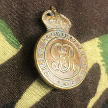 Load image into Gallery viewer, Original WW1 British Army Cap Badge - Royal Military College, Sandhurst - The Militaria Shop
