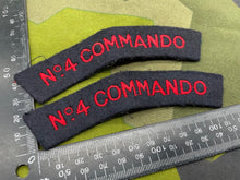 Load image into Gallery viewer, Pair of Reproduction WW2 British Army No 4 Commando Shoulder Badges - The Militaria Shop