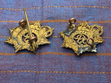 Load image into Gallery viewer, Original WW2 British Army - Royal Army Service Corps Collar Badges King's Crown - The Militaria Shop