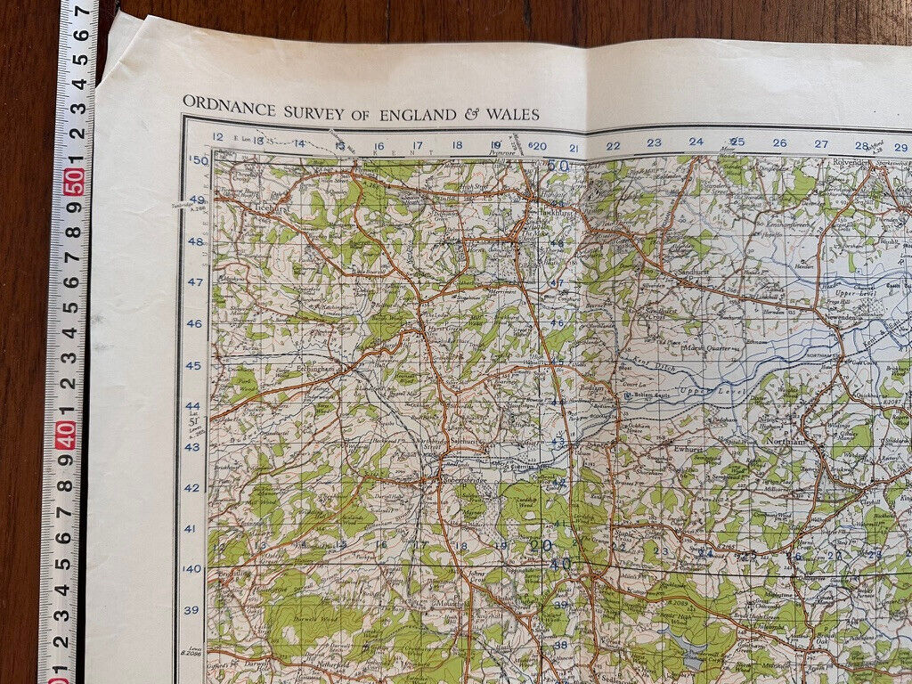 Original WW2 British Army GSGS OS Map of England & Wales - Hastings - The Militaria Shop