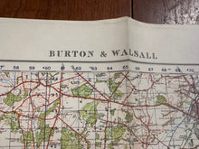 Load image into Gallery viewer, Original WW2 British Army GSGS OS Map of Great Britain - Burton & Walsall - The Militaria Shop