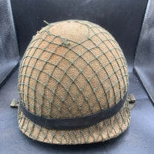 Charger l'image dans la galerie, Genuine Dutch Army M53 Euroclone of WW2 US M1 Camouflaged Helmet & Liner Set - The Militaria Shop
