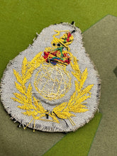 Load image into Gallery viewer, Original British Army Royal Marines Bullion blazer Badge - The Militaria Shop