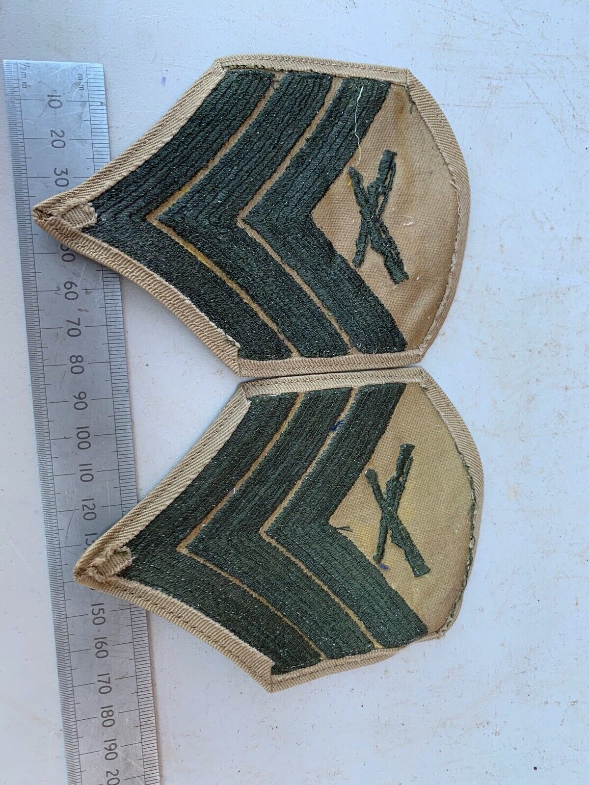 Pair of USMC United States Marine Corps Army Rank Chevrons - Sergeant - The Militaria Shop