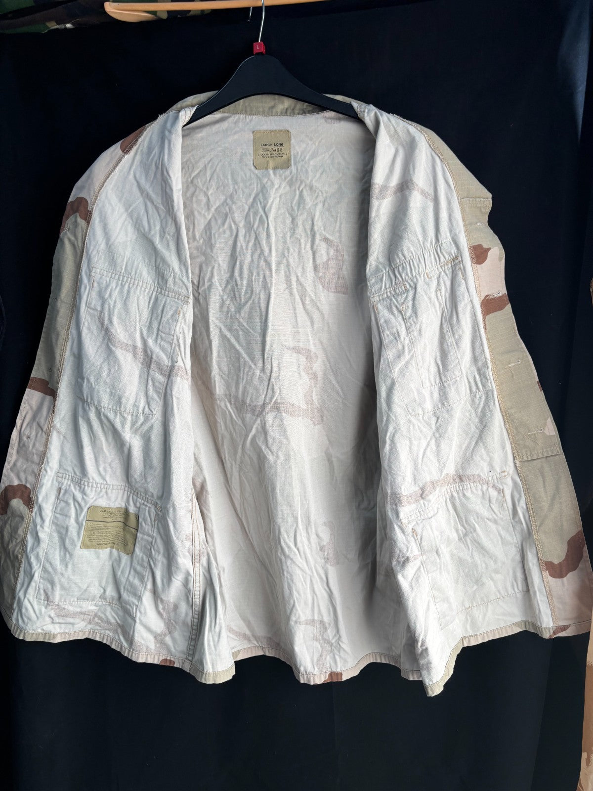 Gulf War US Army DCU Camouflaged Combat Field Coat/Jacket - Large/Long - The Militaria Shop