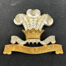 Lade das Bild in den Galerie-Viewer, Original WW1 British Army Cap Badge - 12th Royal Lancers Cap Badge - The Militaria Shop