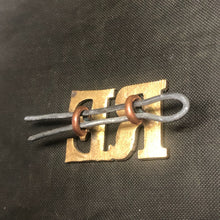 Load image into Gallery viewer, Original WW1 British Army Royal Engineers RE Brass Shoulder Title - The Militaria Shop