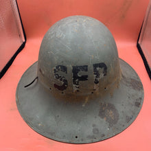 Lade das Bild in den Galerie-Viewer, Original WW2 British Civil Defence Home Front Zuckerman Civilian Helmet SFP - The Militaria Shop