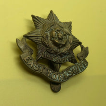 Load image into Gallery viewer, Original WW2 British Army Cap Badge - East Yorkshire Regiment - The Militaria Shop