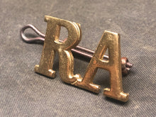 Load image into Gallery viewer, Genuine British Army Brass Shoulder Title - Royal Artillery - The Militaria Shop